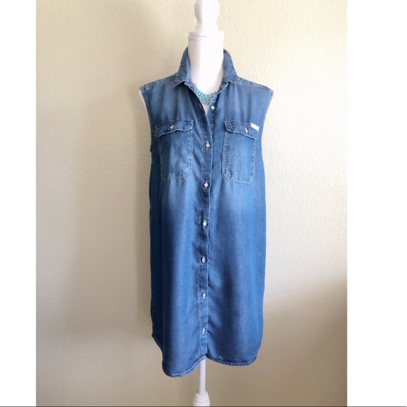 Calvin Klein Dresses & Skirts - Calvin Klein Jeans Denim Sleeveless  Dress